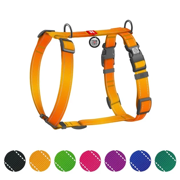 Шлея WAUDOG Nylon Mono помаранчева — зразки кольорів